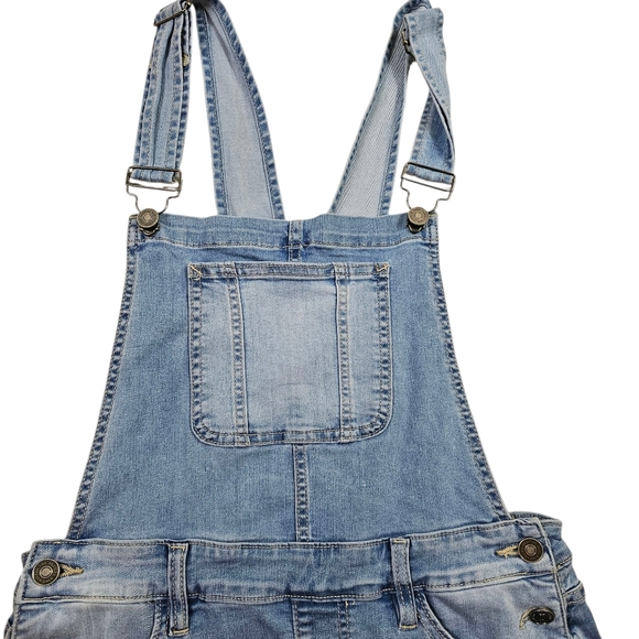 KanCan Lightwash Denim Overall Dress Skirt In M - Picture 3 of 8